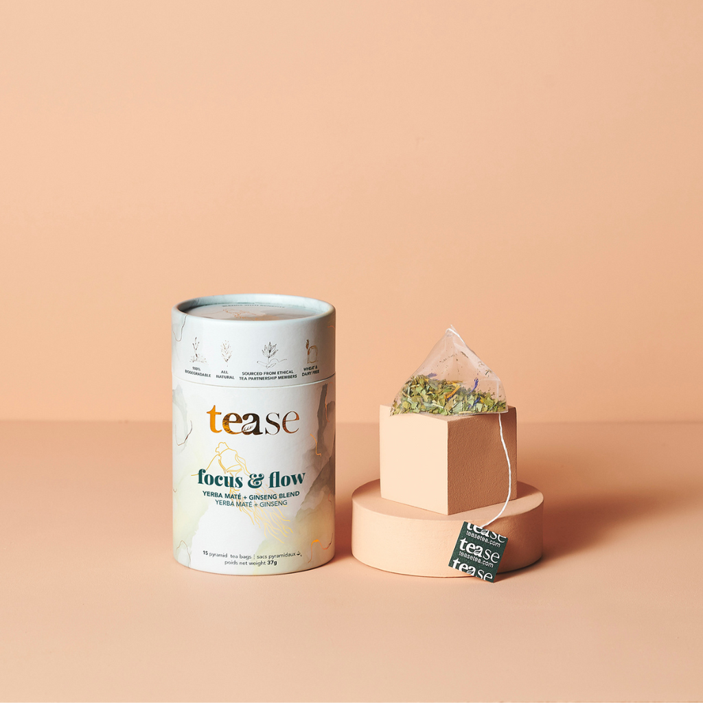 Ginseng and Maté Tea for Focus and Brain Health - Herbal Caffeine