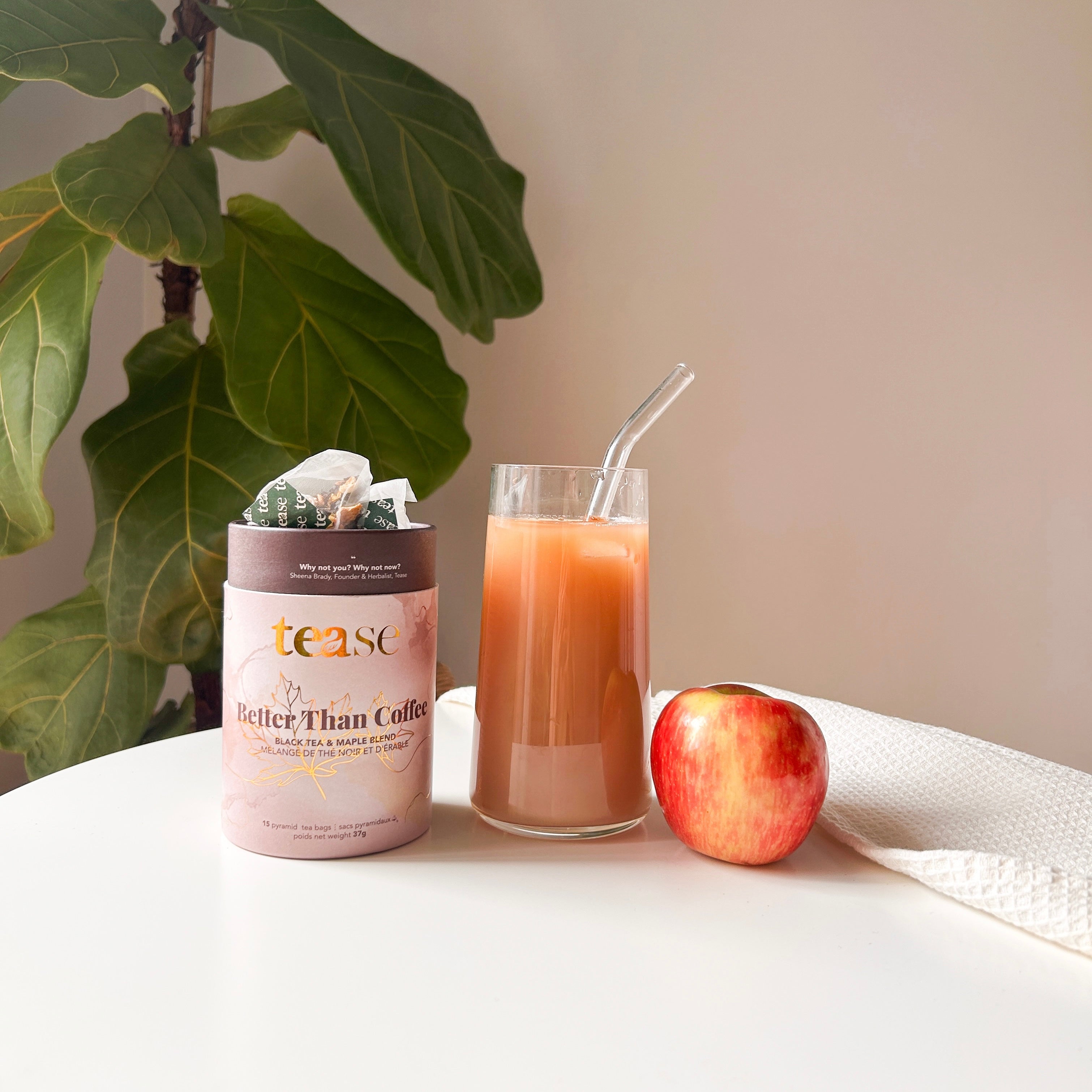 Tease Tea Better Than Coffee iced tea blend with refreshing summer serve