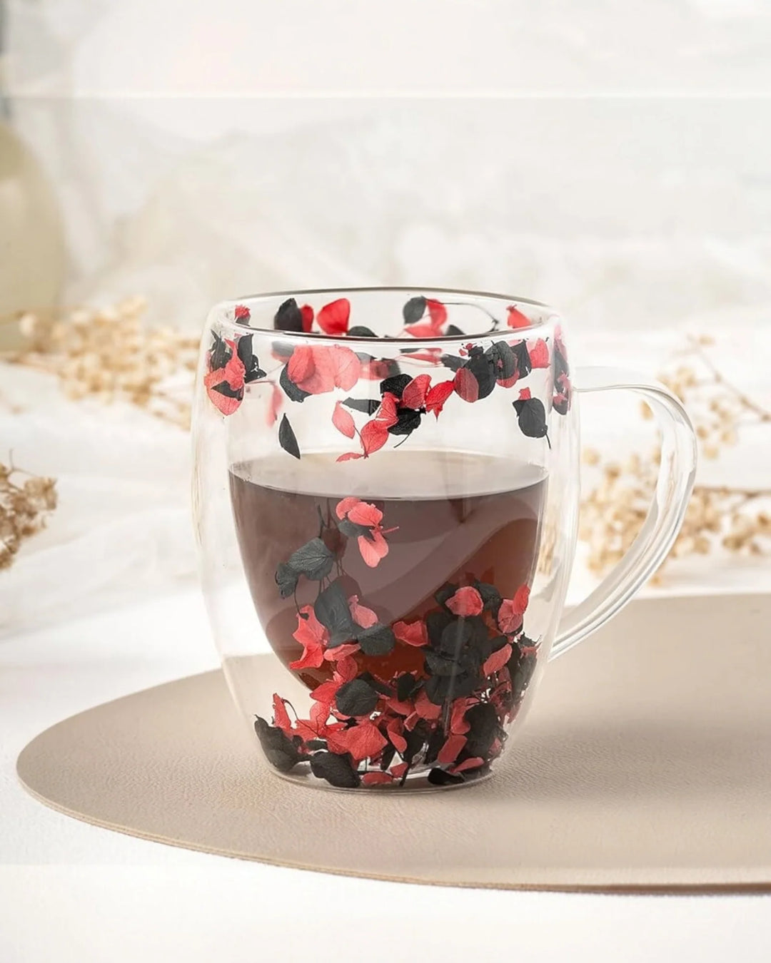 Floral Glass Tea Perfect Tea Mug