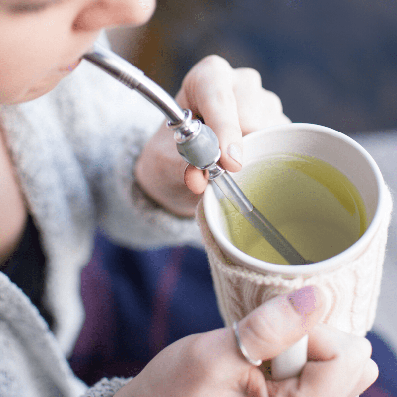 Tease Tea accessories Rose Quartz Yerba Mate Bombilla (Herbal Tea Straw) Bombilla (Tea Straw) by Tease Tea for Yerba Mate / Herbal Tea