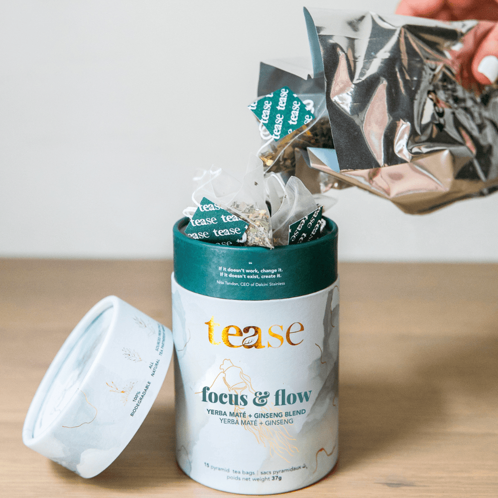 Tease Tea blended green tea Focus & Flow Refill Focus & Flow Tea Refill  | Cognitive Support - Tease Wellness Blends
