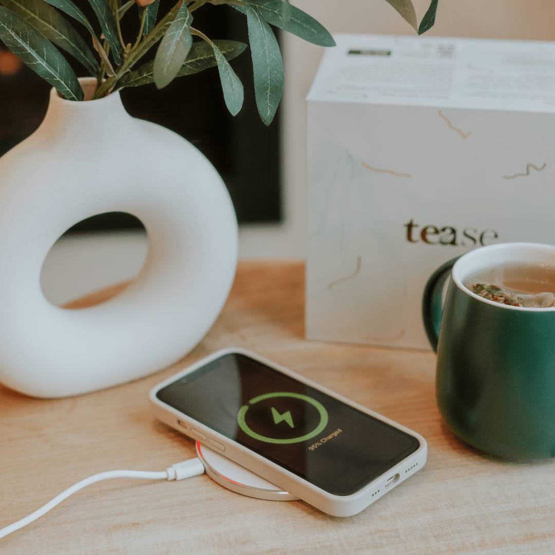 Tease Tea blended green tea Smart Heated Mug Kit 2.0 Smart Heated Mug Kit 2.0 | Warmer Set with Wireless Charger by Tease