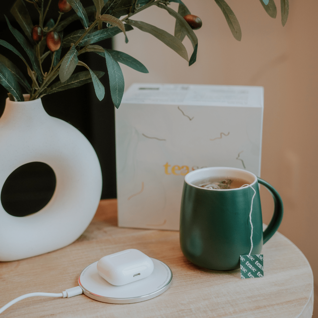 Tease Tea blended green tea Smart Heated Mug Kit 2.0 Smart Heated Mug Kit 2.0 | Warmer Set with Wireless Charger by Tease