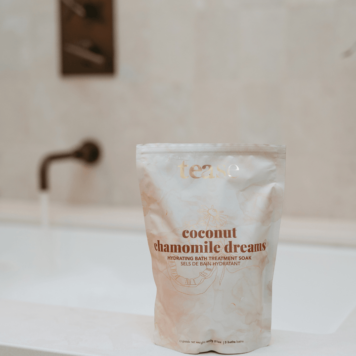 Tease Tea Tease > Bath Soak 600g Coconut Chamomile Dreams Bath Soak Coconut Chamomile Dreams Bath Soak - Tease Wellness Blends