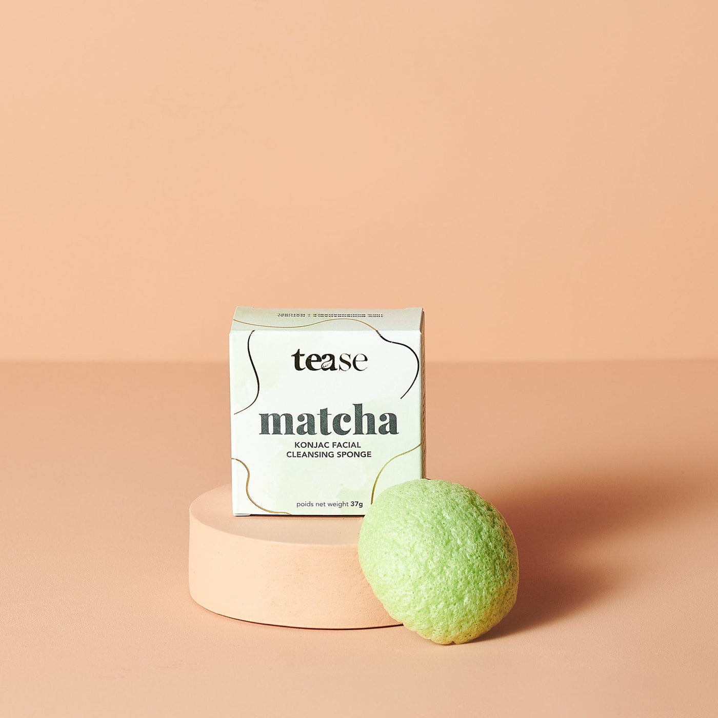 Tease Tea Tease > Bath Sponge matcha Konjac Facial Sponge Konjac Facial Sponge | 100% biodegradable 