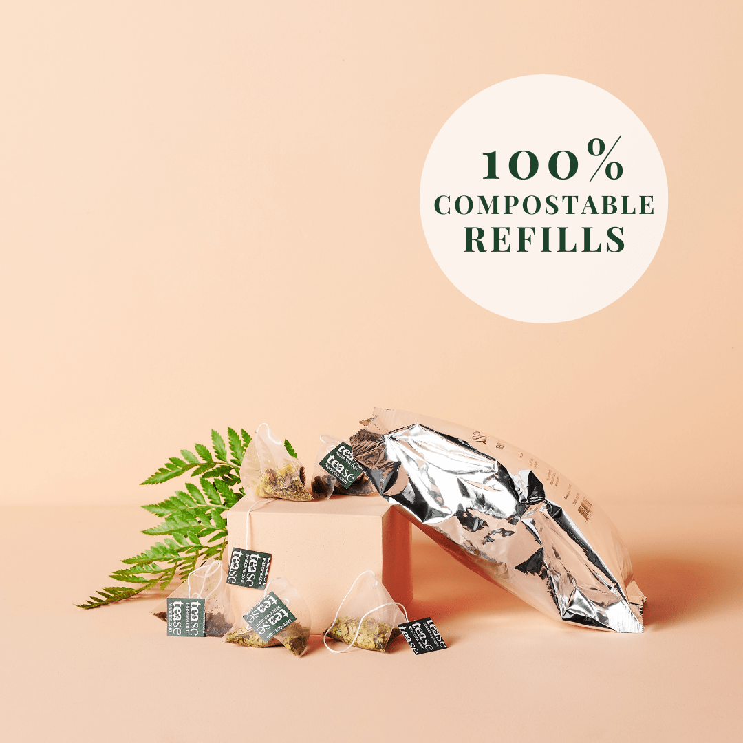 Tease Tea tube-refill > wellness > biodegradable > tea > ashwagandha > stress tea Chill out Cherry Refill Chill out Cherry Tea Refill | Stress Support - Tease Wellness Blends