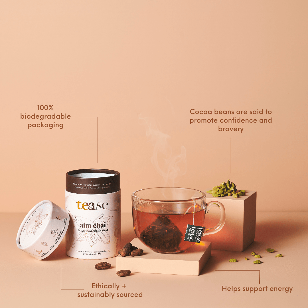 Tease Tea tube-refill > wellness > biodegradable > tea > confidence tea > energy tea Aim Chai Refill Aim Chai Tea Refill | Energy Support - Tease Wellness Blends