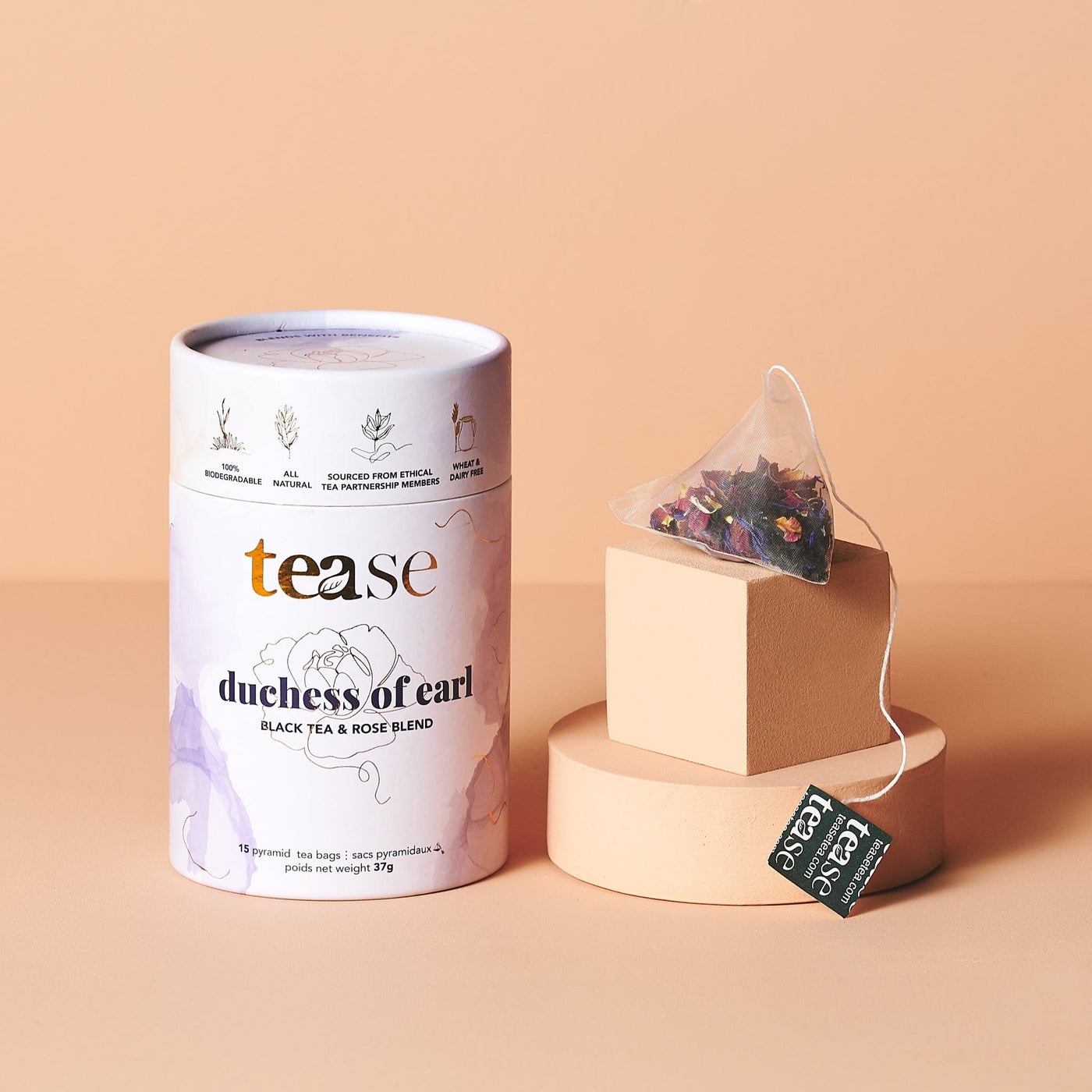 Tease Tea tube-refill > wellness > biodegradable > tea > energy tea > earl grey Duchess of Earl Duchess of Earl Tea | Comforting Blend - Tease Wellness Blends