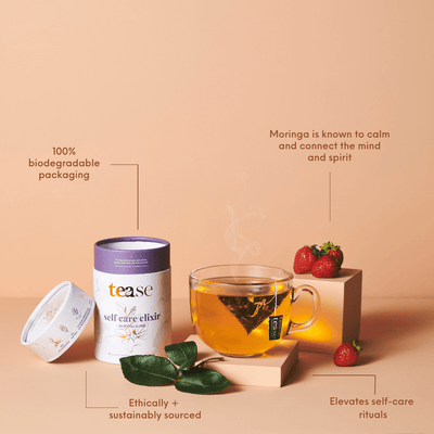 Tease Tea tube-refill > wellness > biodegradable > tea > relaxing tea > stress tea > Ayurvedic Self Care Elixir Refill Self Care Elixir Tea Refill | Meditation Support - Tease Wellness Blends