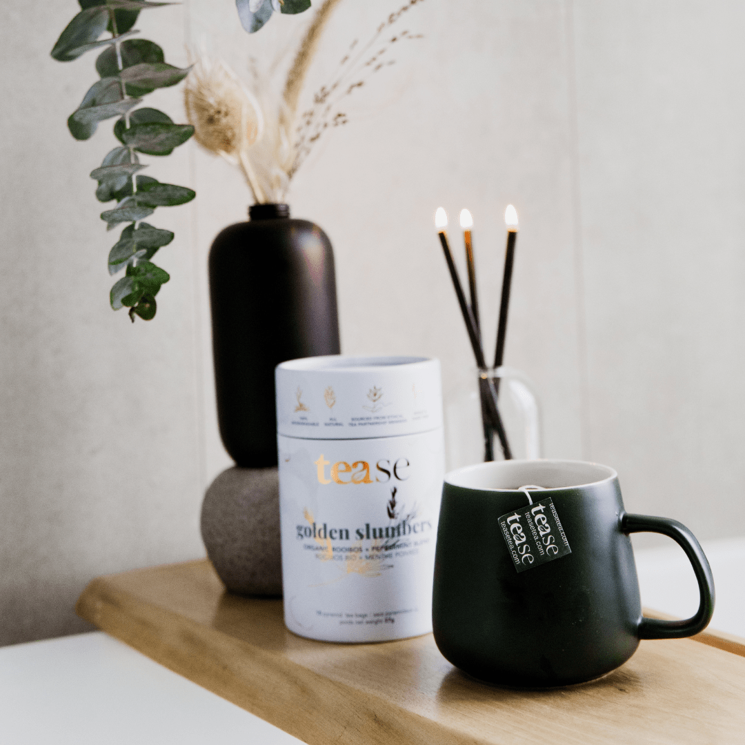 Tease Tea tube-refill > wellness > biodegradable > tea > sleep tea > rooibos > sleepy tea Golden Slumbers Golden Slumbers Tea | Sleep Support - Tease Wellness Blends