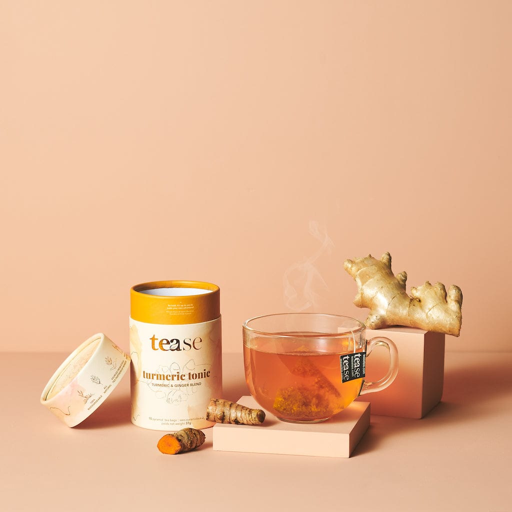 Tease Tea tube-refill > wellness > biodegradable > tea > turmeric tea > anti-inflammatory > inflammation tea Turmeric Tonic Turmeric Tonic Tea | Anti-Inflammatory Support - Tease Wellness Blends