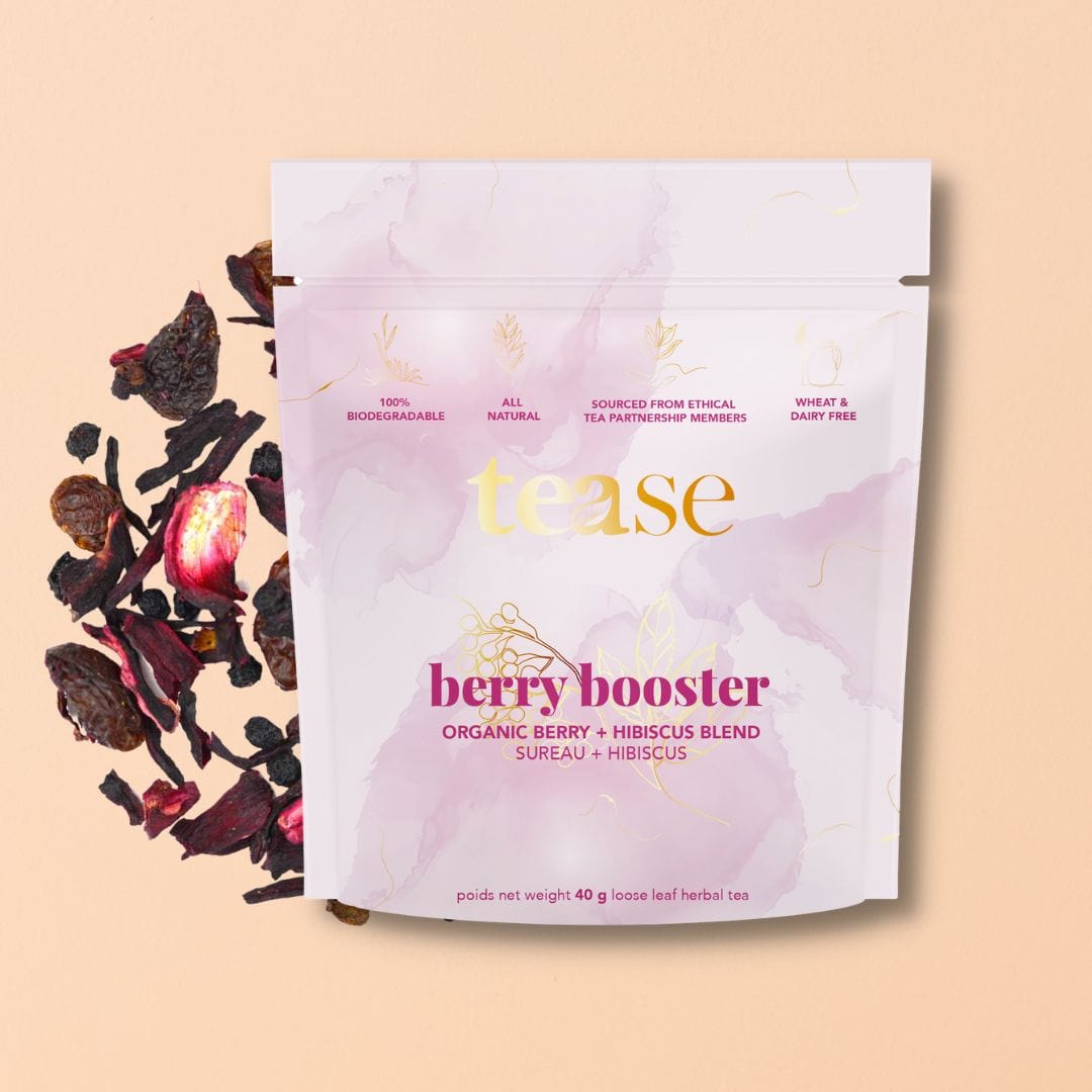 Tease | Wellness Tea Blends Berry Booster Loose Leaf Limited Edition Blends Tease Loose Leaf Tea | Limited Edition Blends