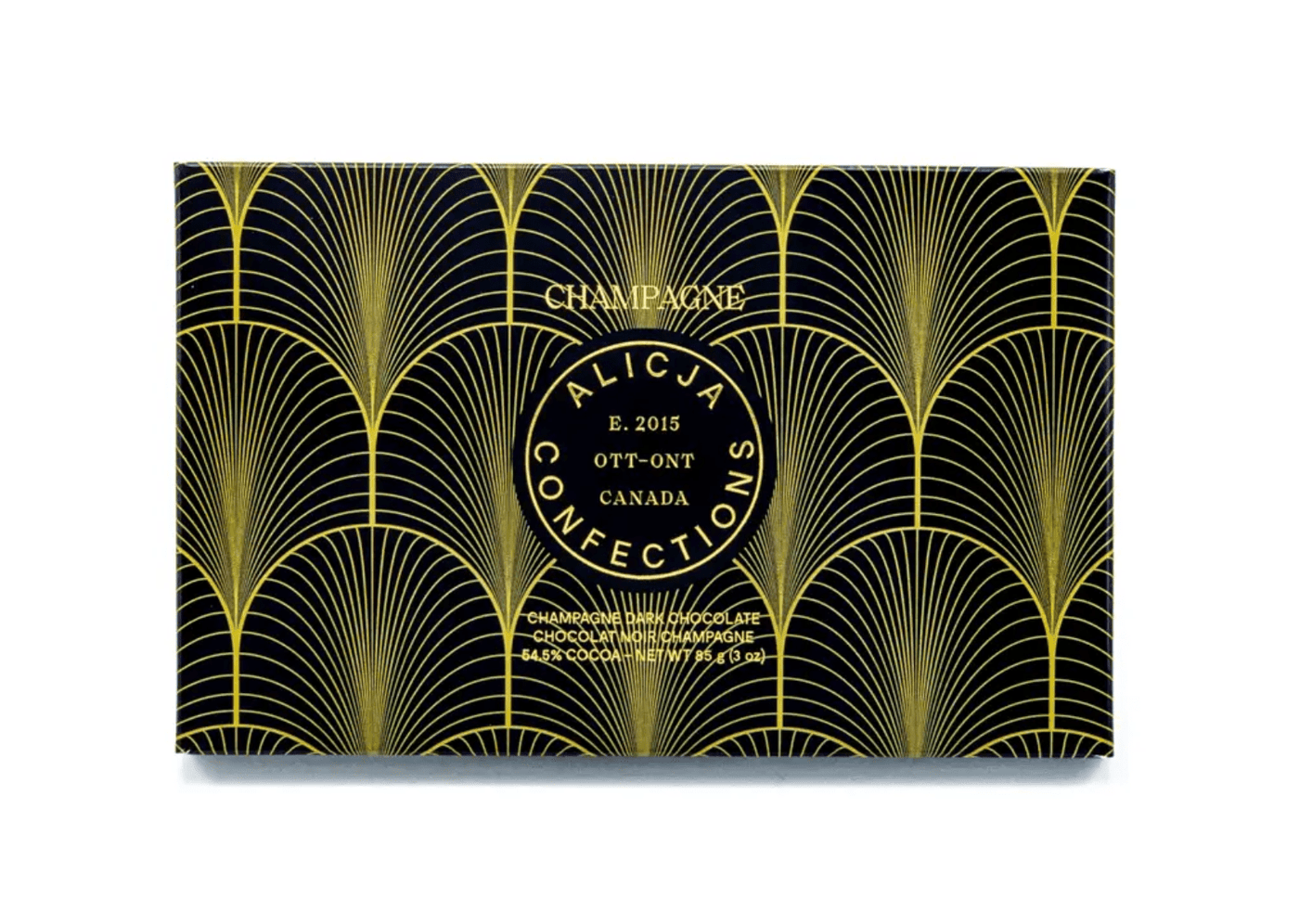 Tease | Wellness Tea Blends Champagne Postcard Chocolate Bars by Alicja Confections