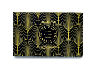 Tease | Wellness Tea Blends Champagne Postcard Chocolate Bars by Alicja Confections