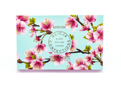 Tease | Wellness Tea Blends Matcha Postcard Chocolate Bars by Alicja Confections